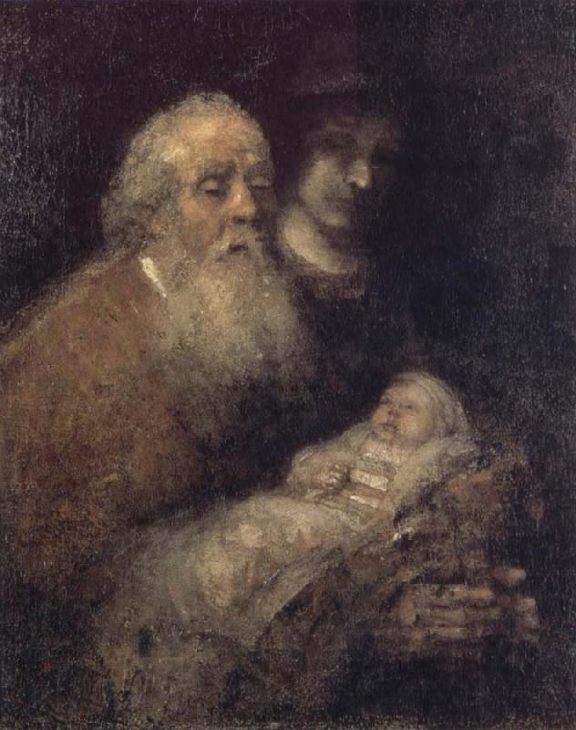 REMBRANDT Harmenszoon van Rijn Simeon with the Christ Child in the Temple oil painting image